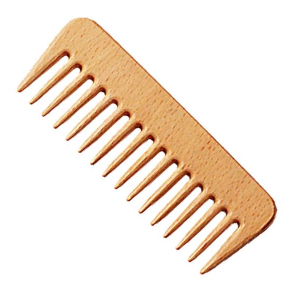 Grzebień drewniany afro duży