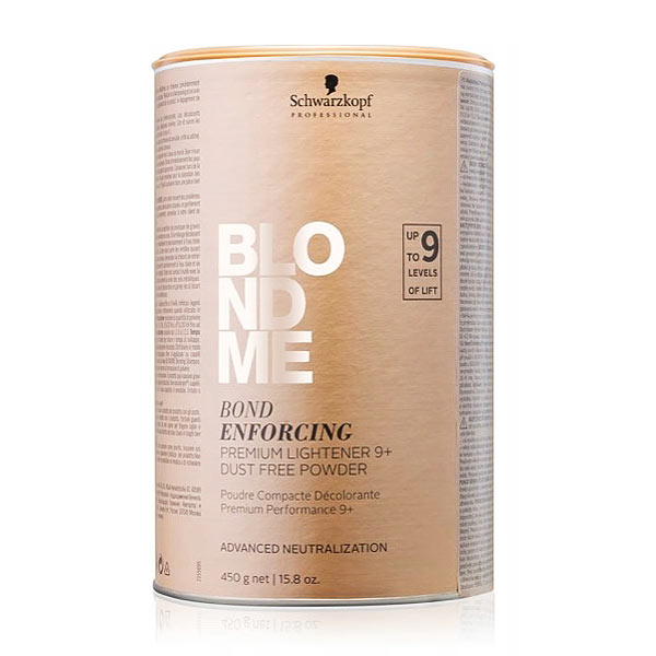 Schwarzkopf BLOND ME Bond Enforcing Premium Lightener 9+ Bezpyłowy Rozjaśniacz Premium do włosów 450g